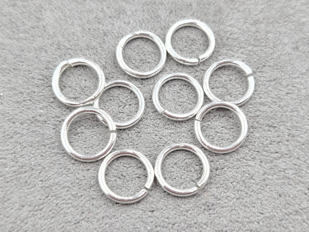 З'єднувальні кільця 8 мм 20 штук колір срібло (гіпоалергений сплав)