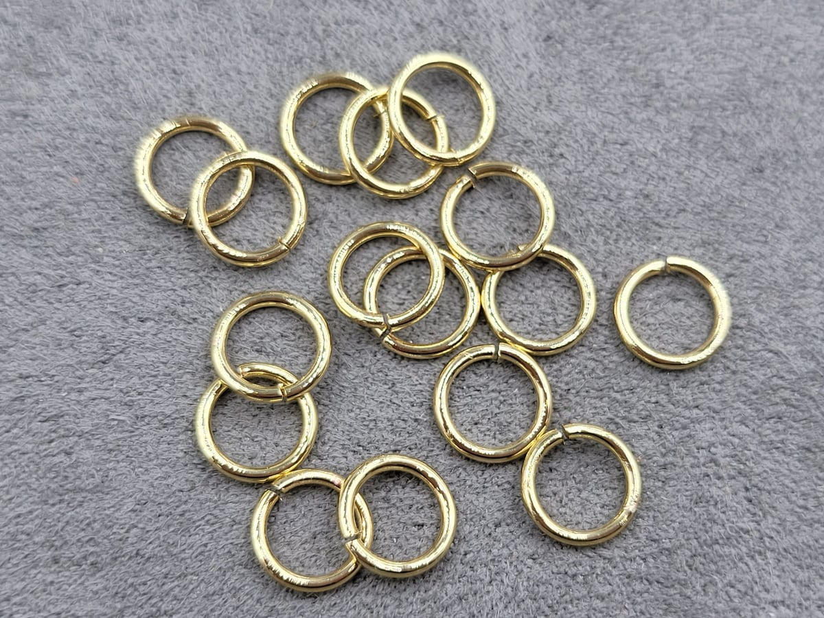 З'єднувальні кільця 8 мм 20 штук колір золото (гіпоалергений сплав)