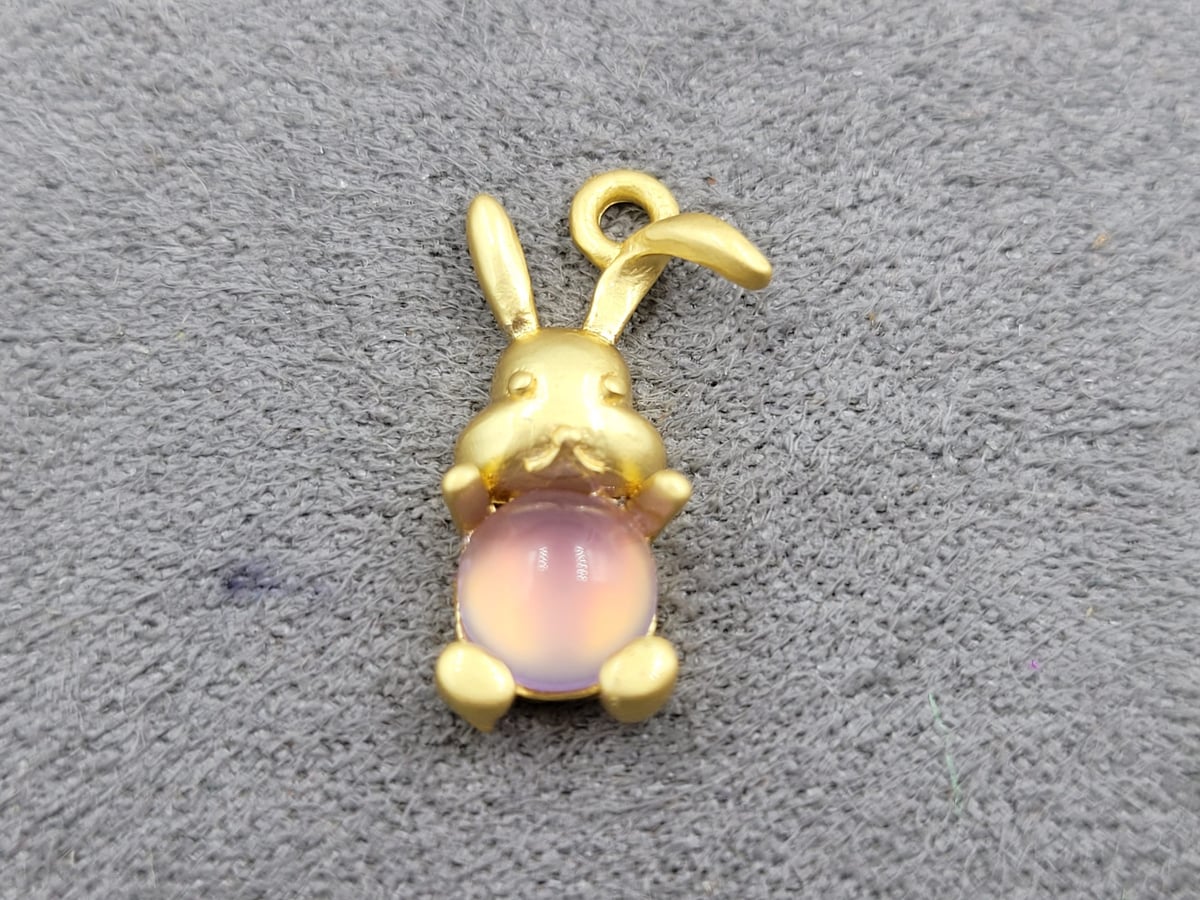 Підвіска 7*17,5 мм з хамеленовим стразом  колір лимонне золото (гіпоалергений сплав)