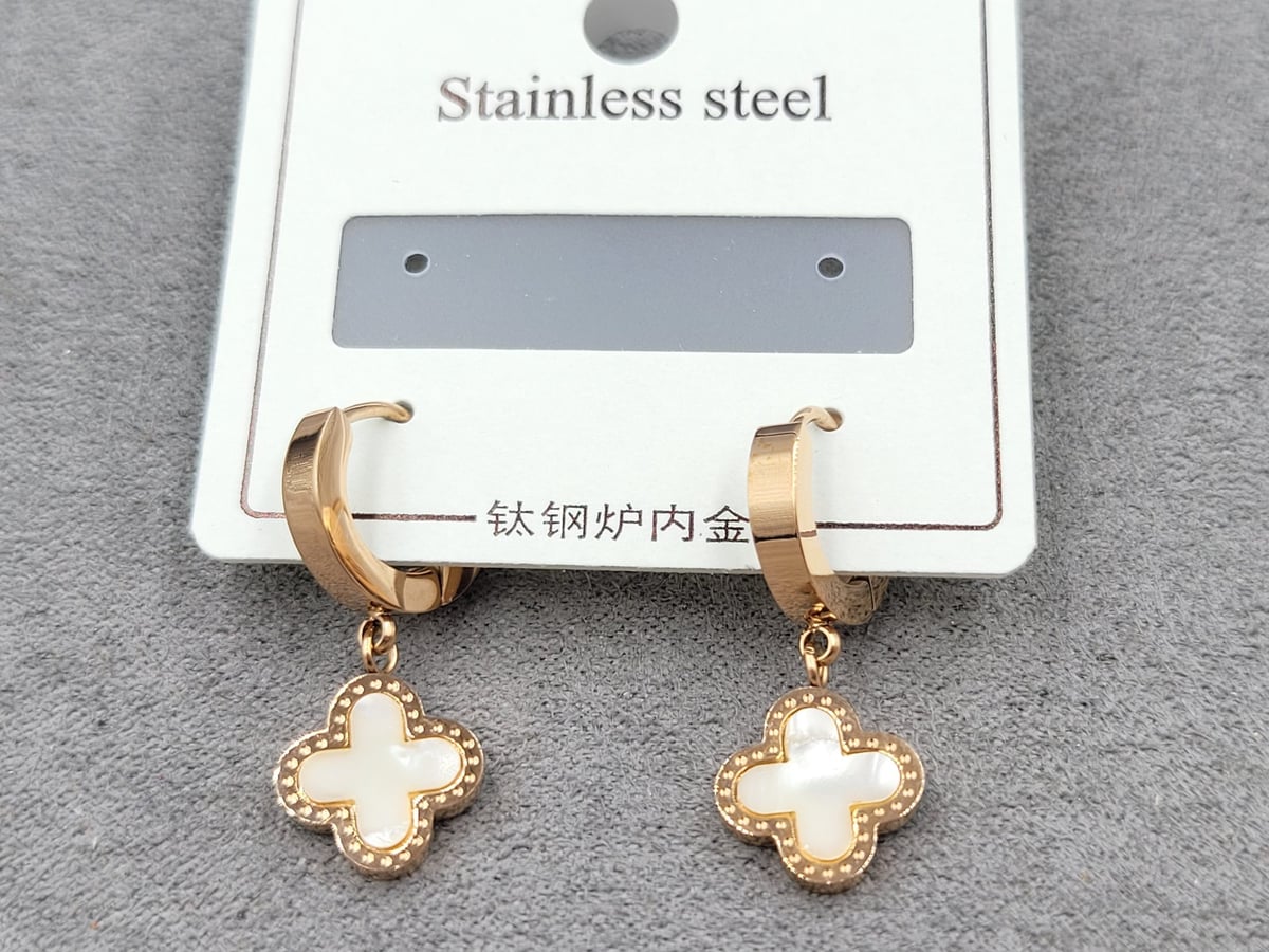 Сережки 11 мм нержавіюча сталь рожеве золото