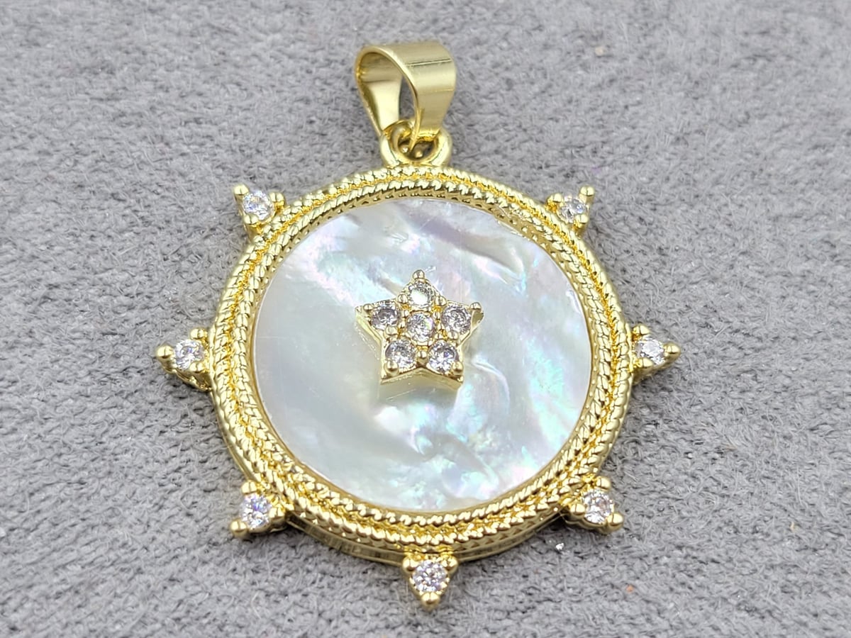 Підвіска 20 мм колір лимонне золото (гіпоалергений сплав)