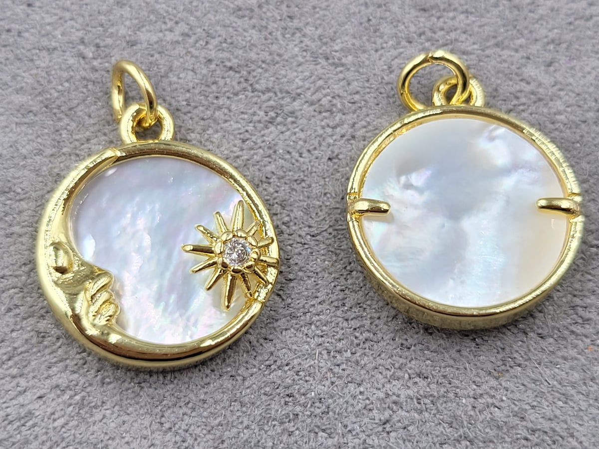 Підвіска 16 мм колір лимонне золото (гіпоалергений сплав)