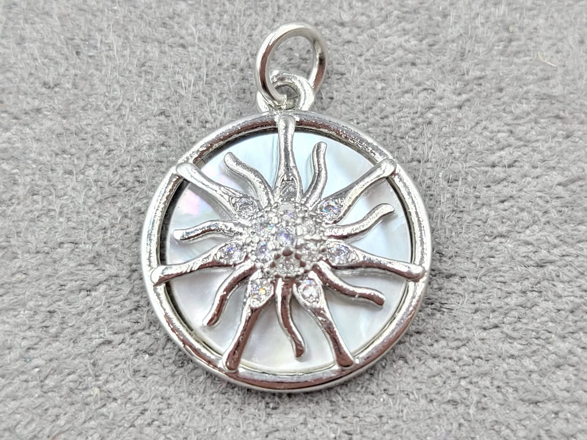 Підвіска 15 мм родій (гіпоалергений сплав)