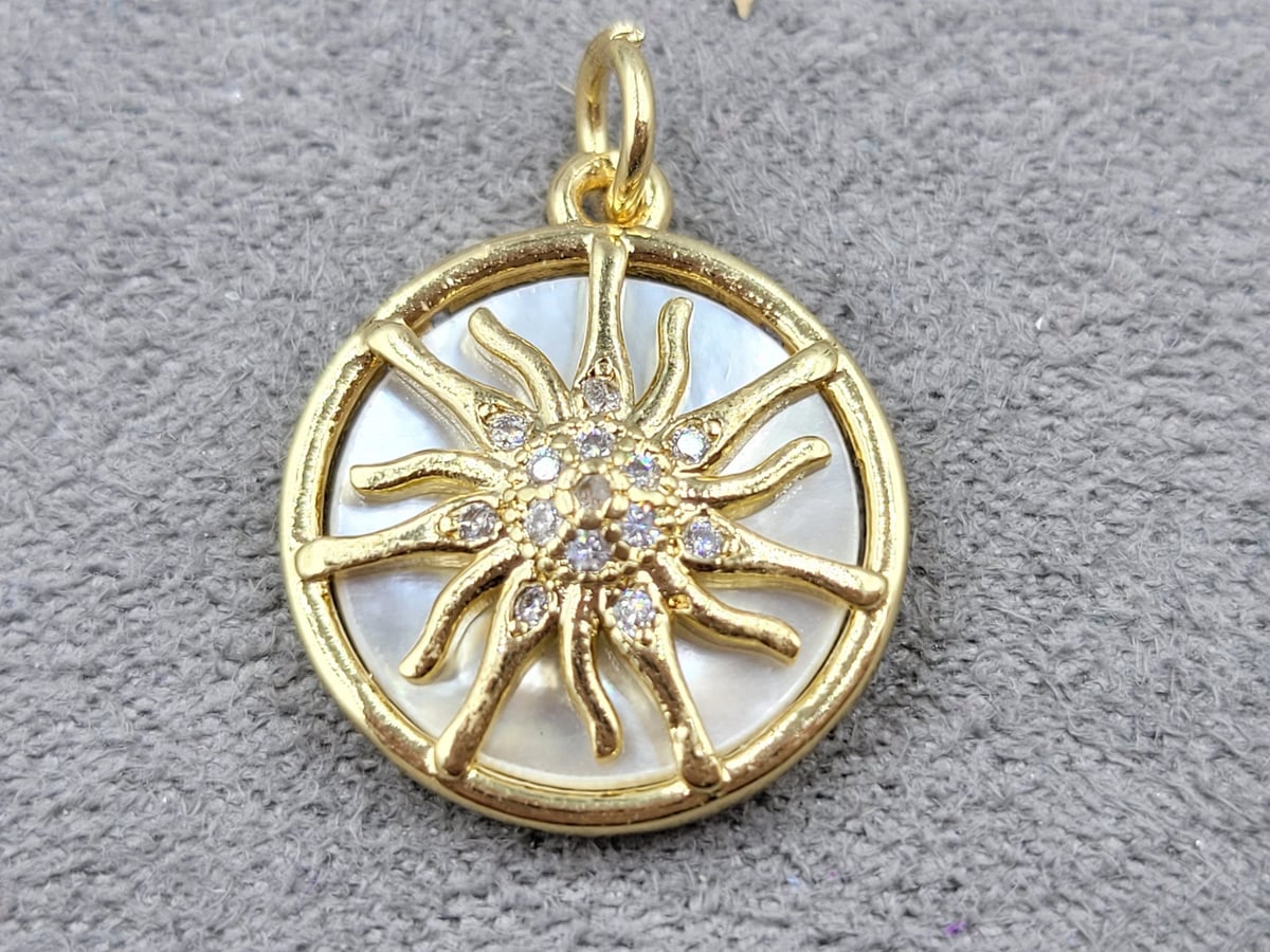 Підвіска 15 мм колір лимонне золото (гіпоалергений сплав)