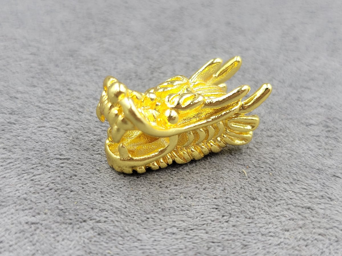 Бусина в.12 мм дов. 23 мм ш. 10 мм колір лимоне золото (гіпоалергений сплав)