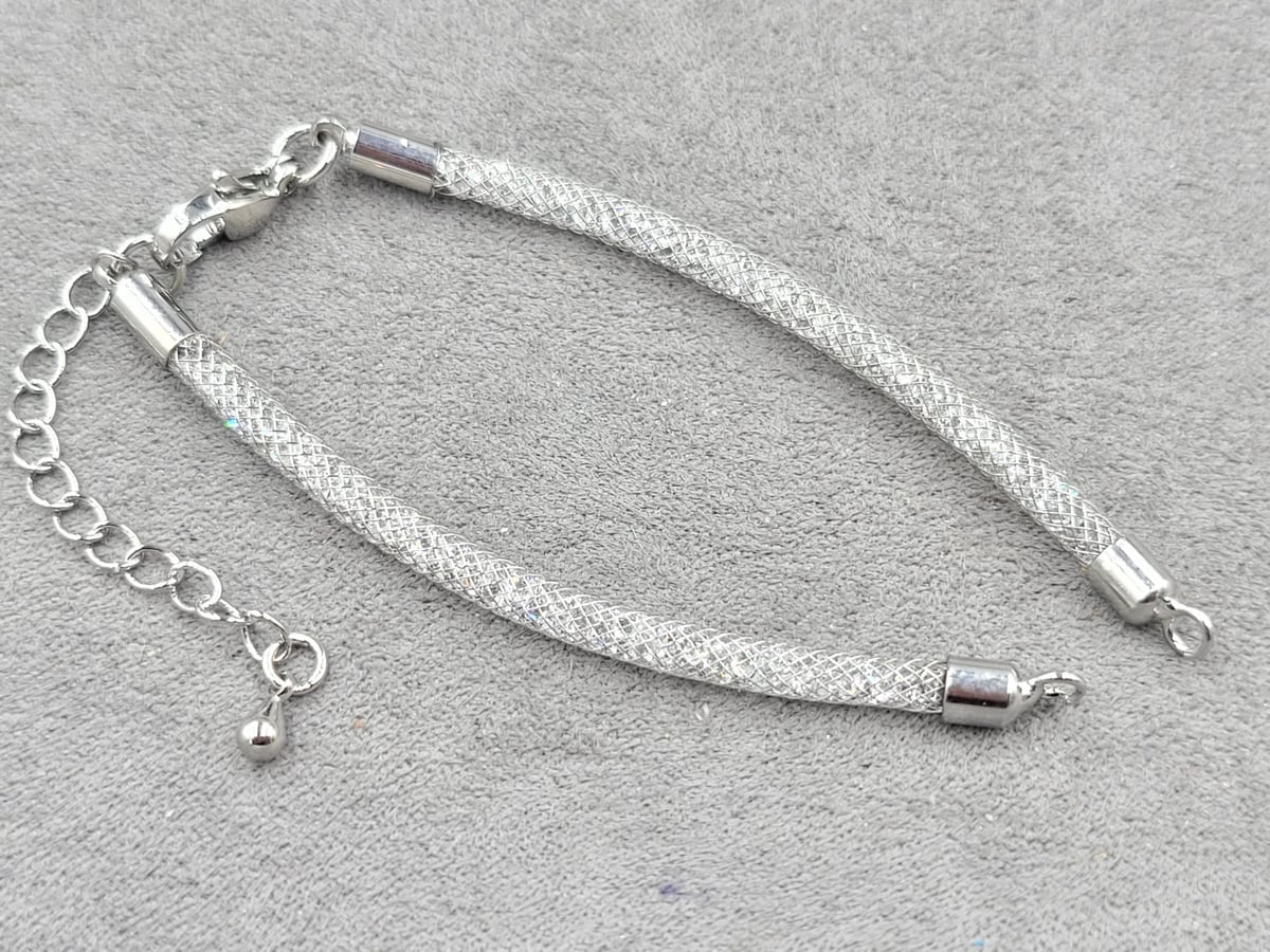 Основа для браслета колір сталь (гіпоалергений сплав)