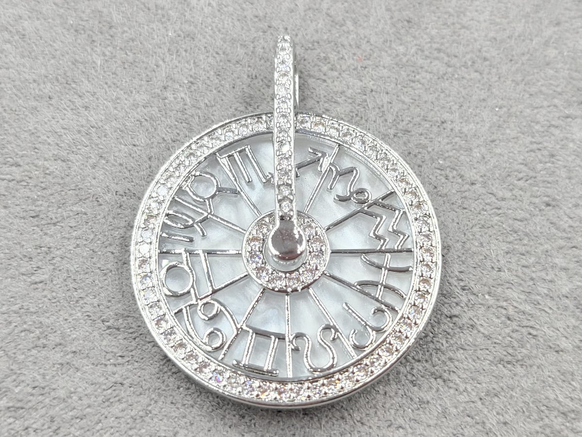 Підвіска 29*36 мм * знаки зодіаку* крутиться колір сталь (гіпоалергений сплав)