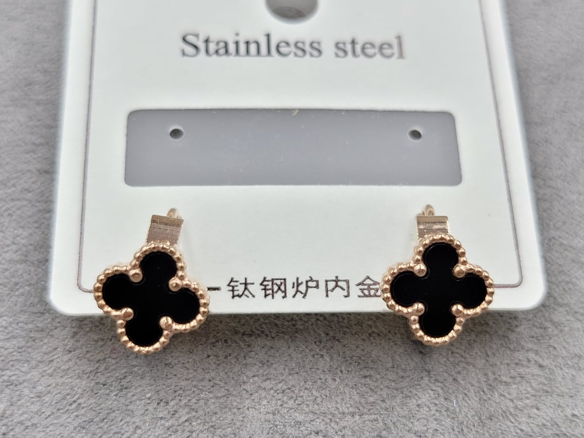 Сережки 10 мм нержавіюча сталь рожеве золото