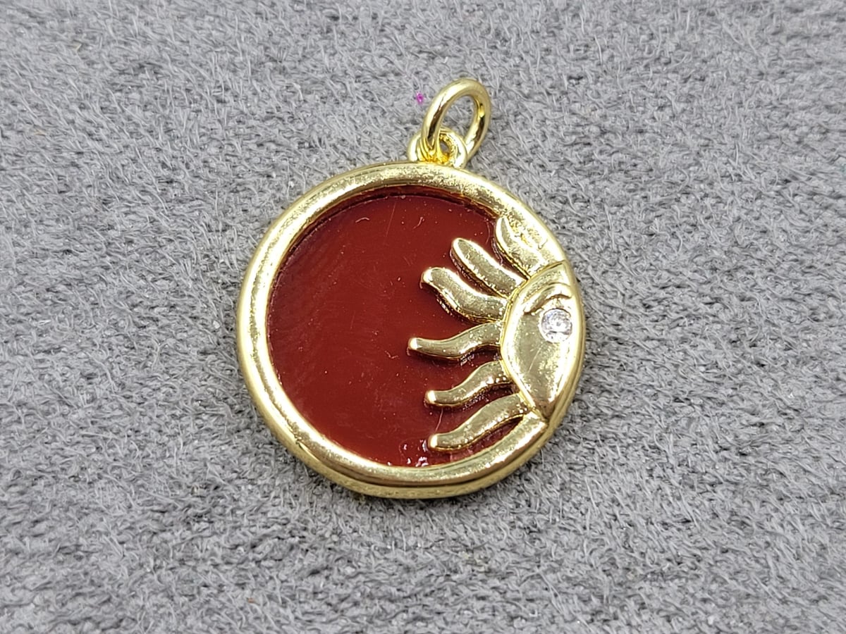 Підвіска 14 мм колір лимонне золото (гіпоалергений сплав)