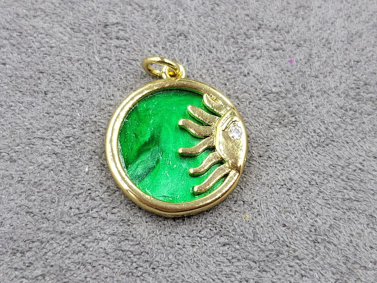 Підвіска 14 мм колір лимонне золото (гіпоалергений сплав)