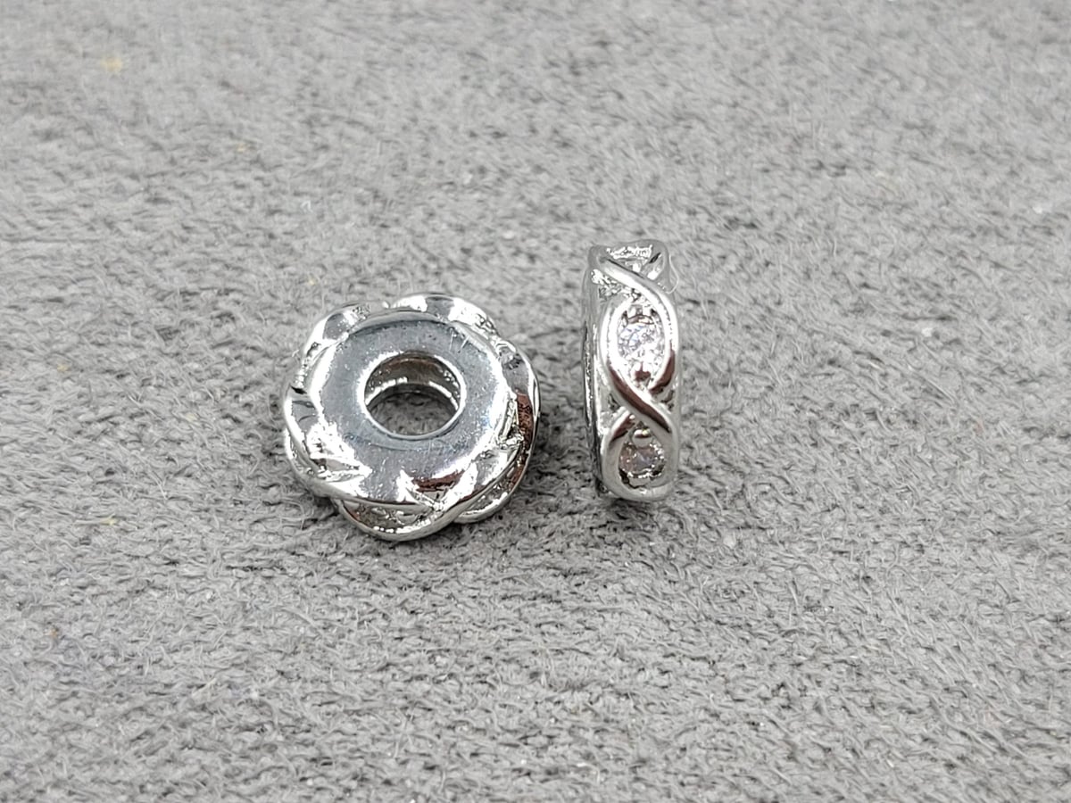 Рондель 2,6*8 мм колір сталь (гіпоалергений сплав)