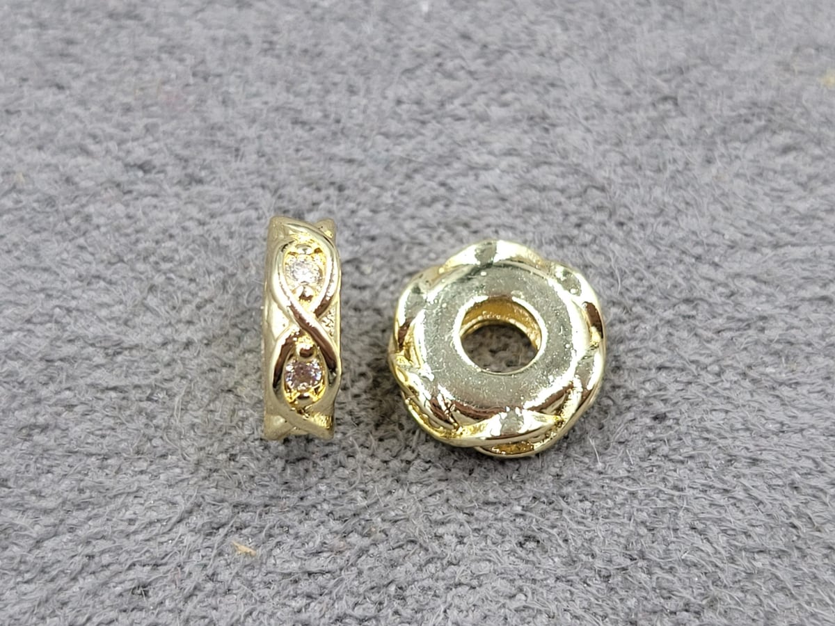 Рондель 2,6*8 мм колір лимонне золото (гіпоалергений сплав)