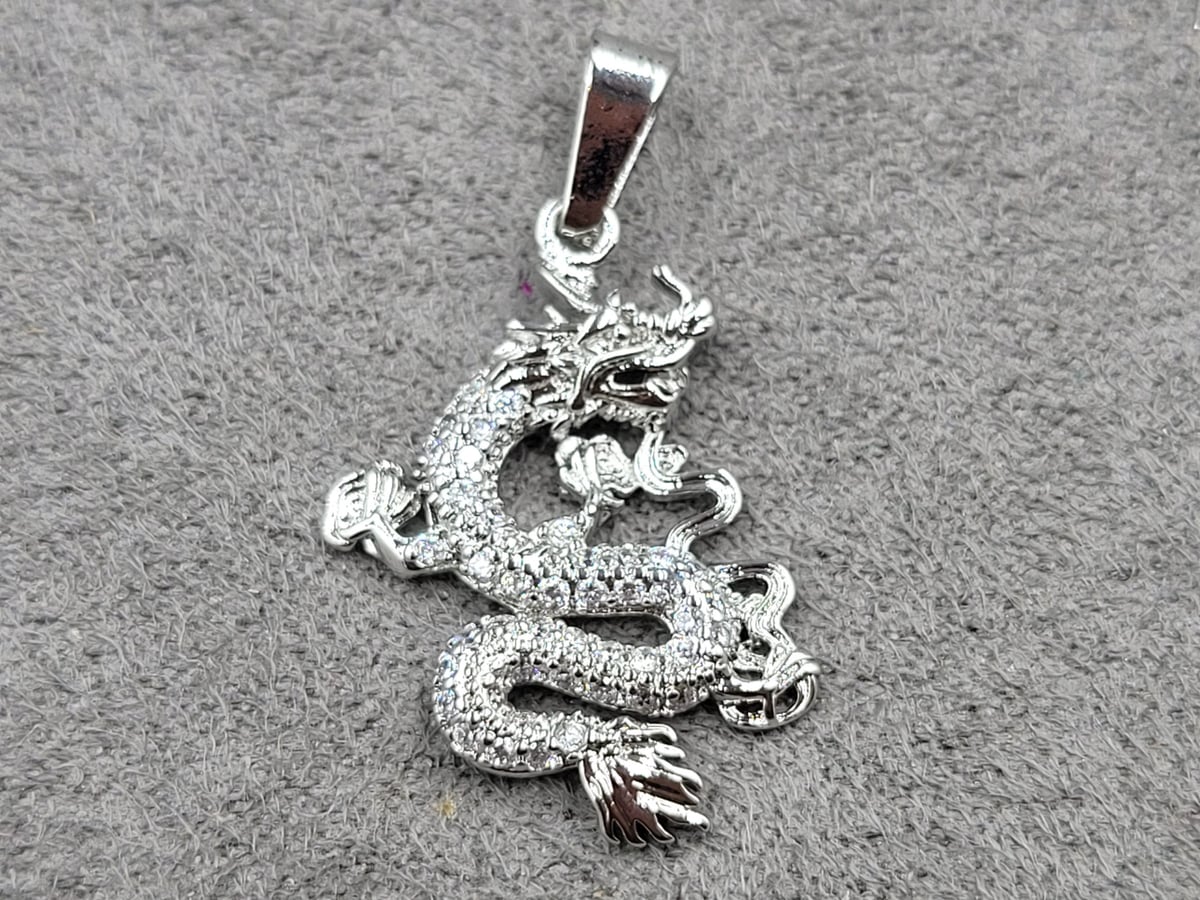 Підвіска 13*26 мм родій (гіпоалергений сплав)