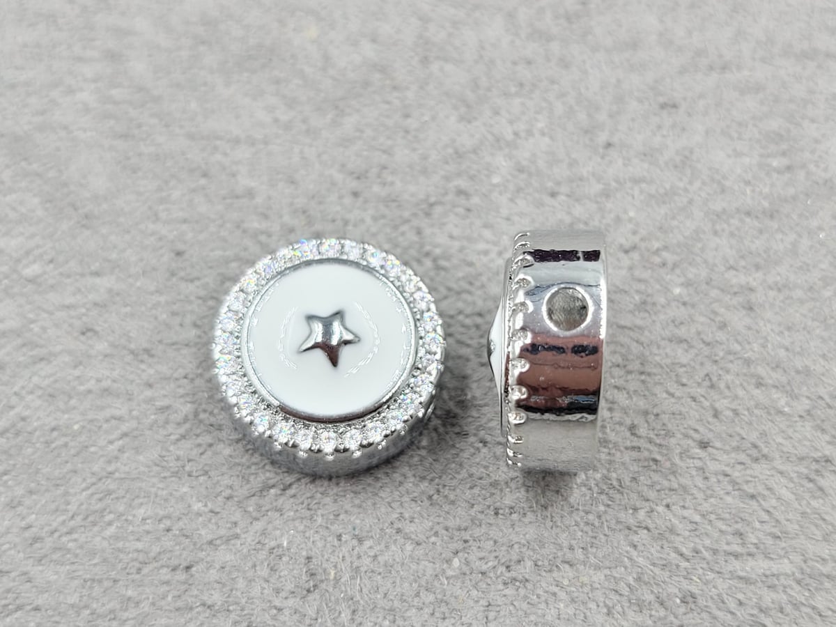 Бусина 5*12 мм колір сталь (гіпоалергений сплав)