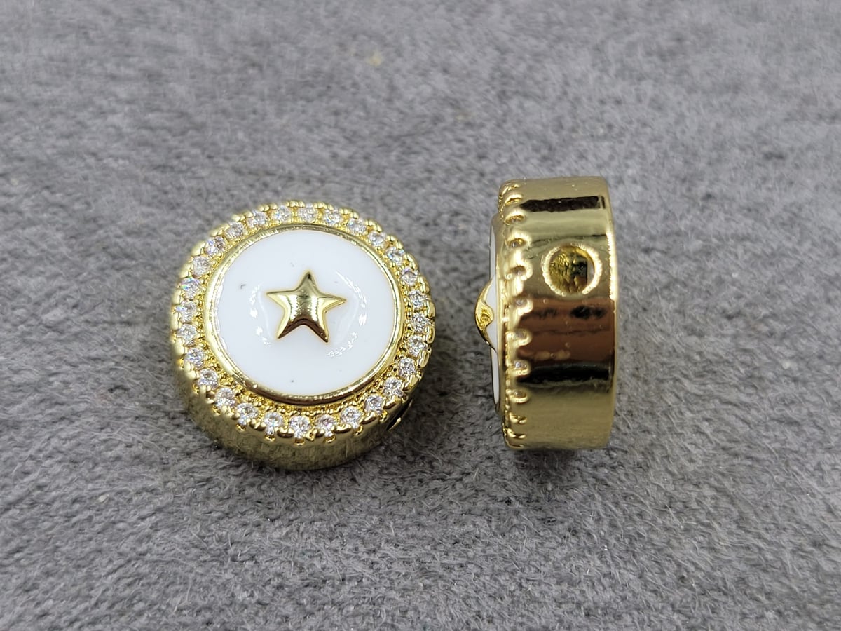 Бусина 5*12 мм колір лимонне золото (гіпоалергений сплав)