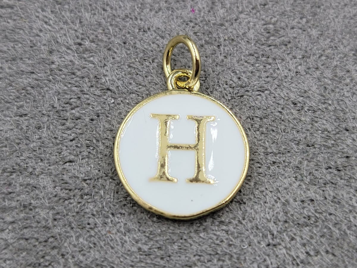 Підвіска 12 мм *Н* колір лимонне золото (гіпоалергений сплав)