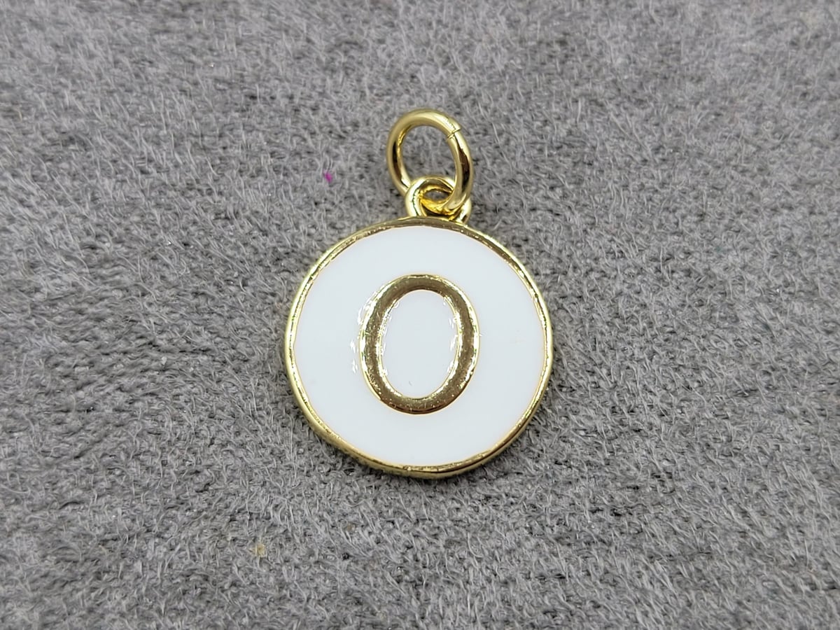 Підвіска 12 мм *О* колір лимонне золото (гіпоалергений сплав)