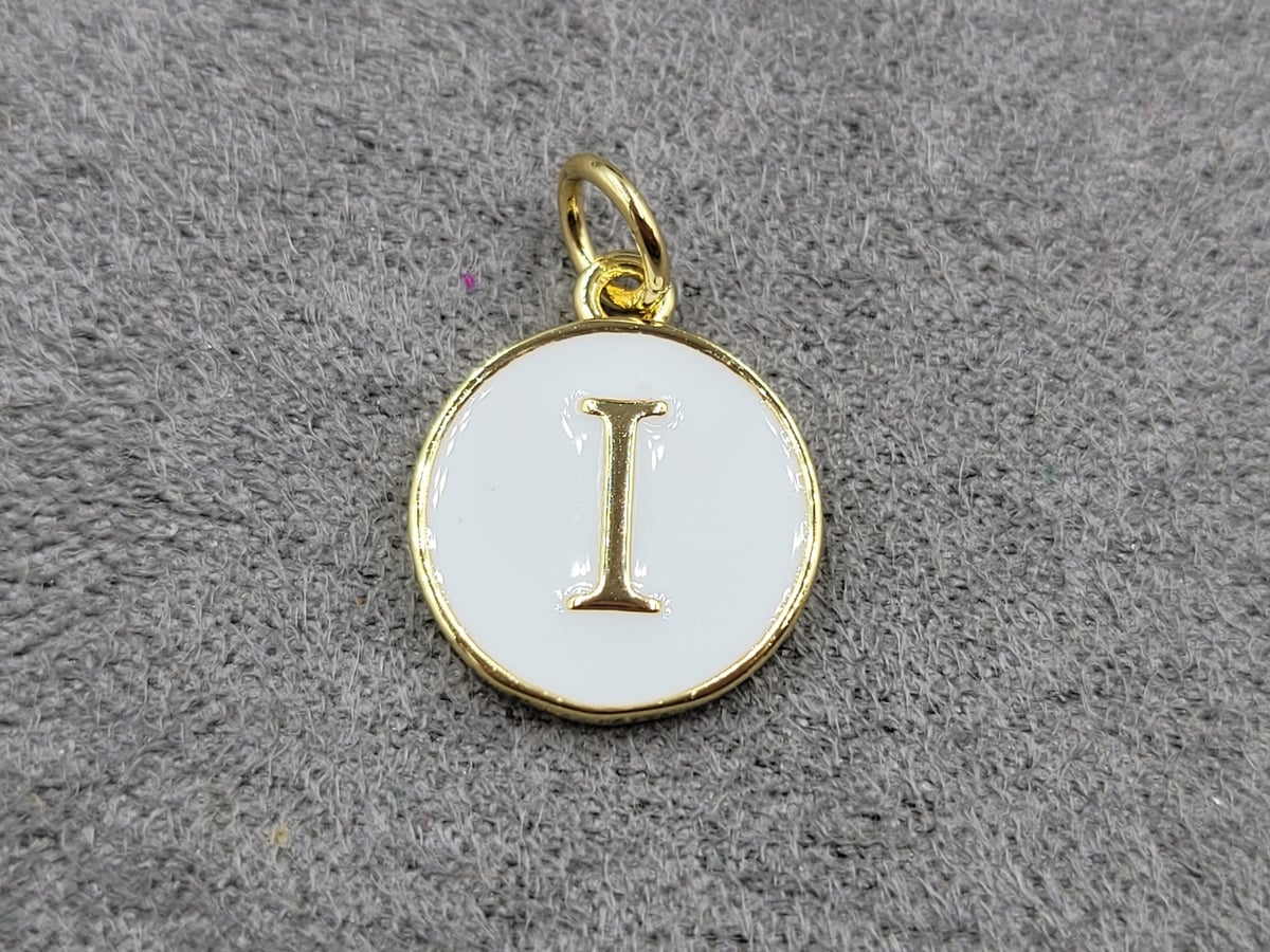 Підвіска 12 мм *І* колір лимонне золото (гіпоалергений сплав)