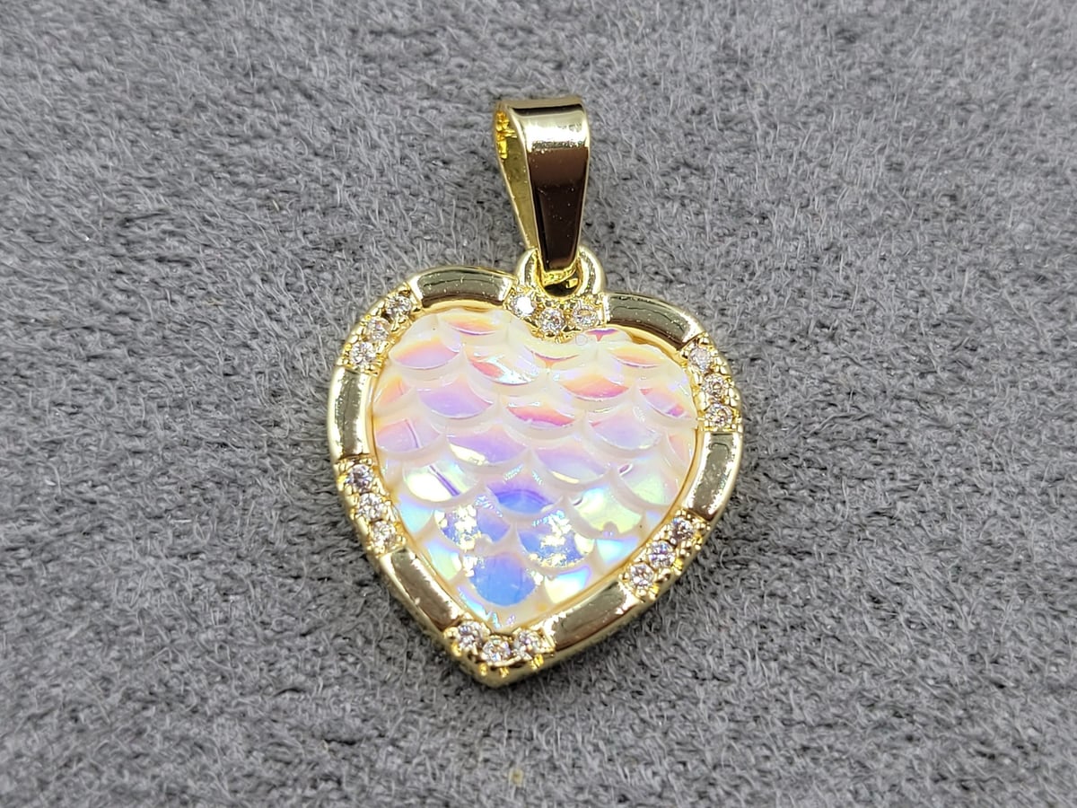 Підвіска 15*17 мм колір лимонне золото (гіпоалергений сплав)