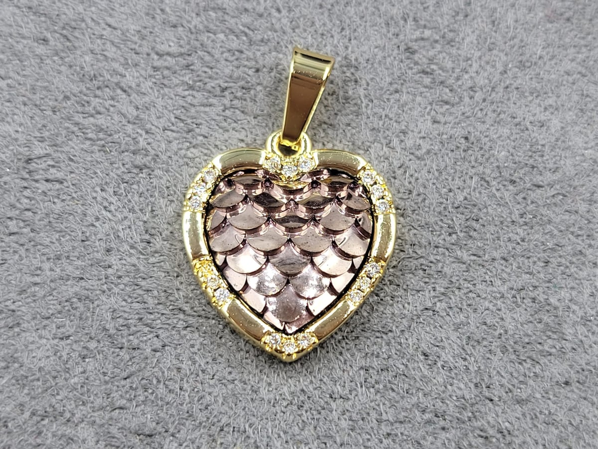 Підвіска 15*17 мм колір лимонне золото (гіпоалергений сплав)