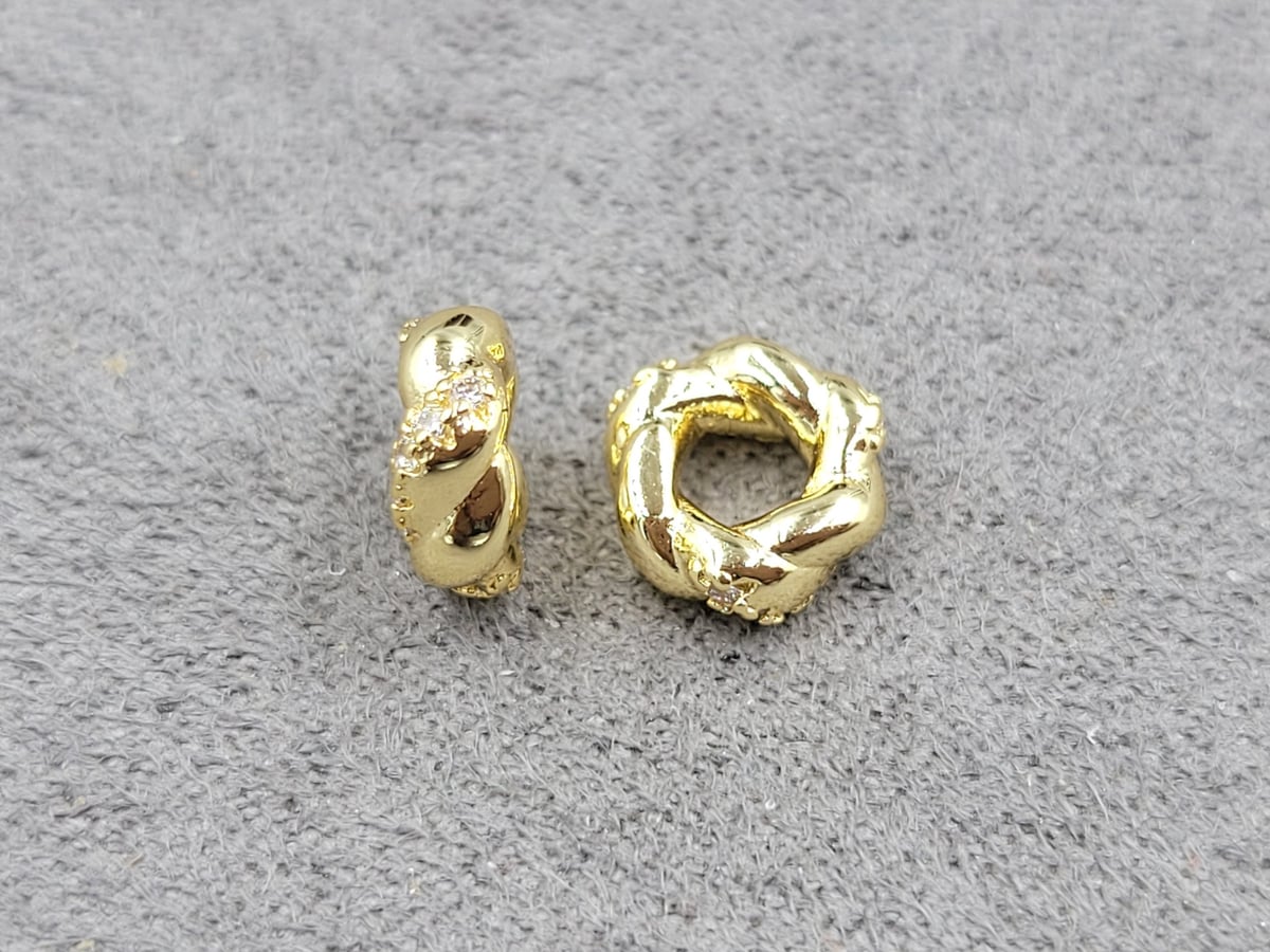 Рондель 3*7,6 мм колір лимонне золото (гіпоалергений сплав)