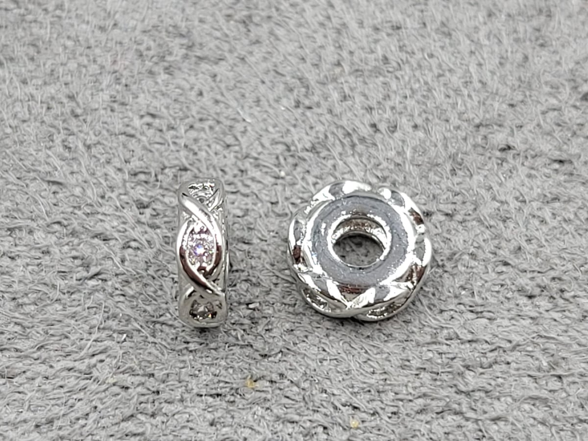 Рондель 1,8*6 мм колір сталь (гіпоалергений сплав)