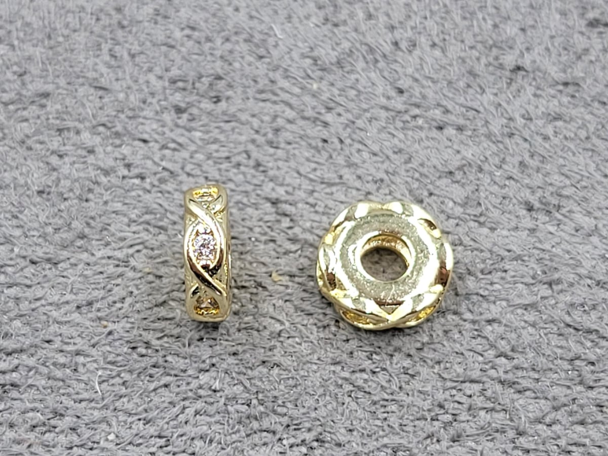 Рондель 1,8*6 мм колір лимонне золото (гіпоалергений сплав)