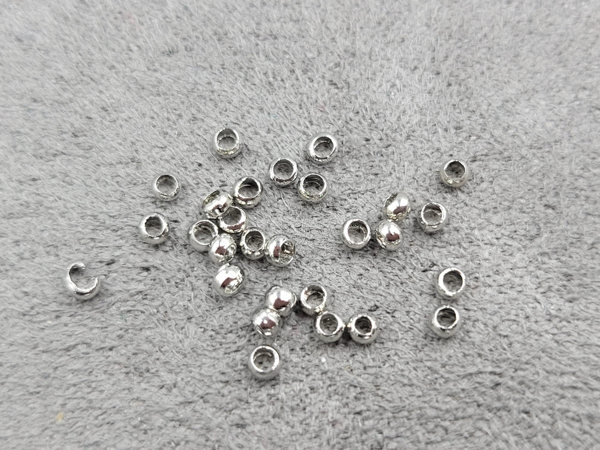 Стопери 2 мм 100 шт колір сталь (гіпоалергений сплав)