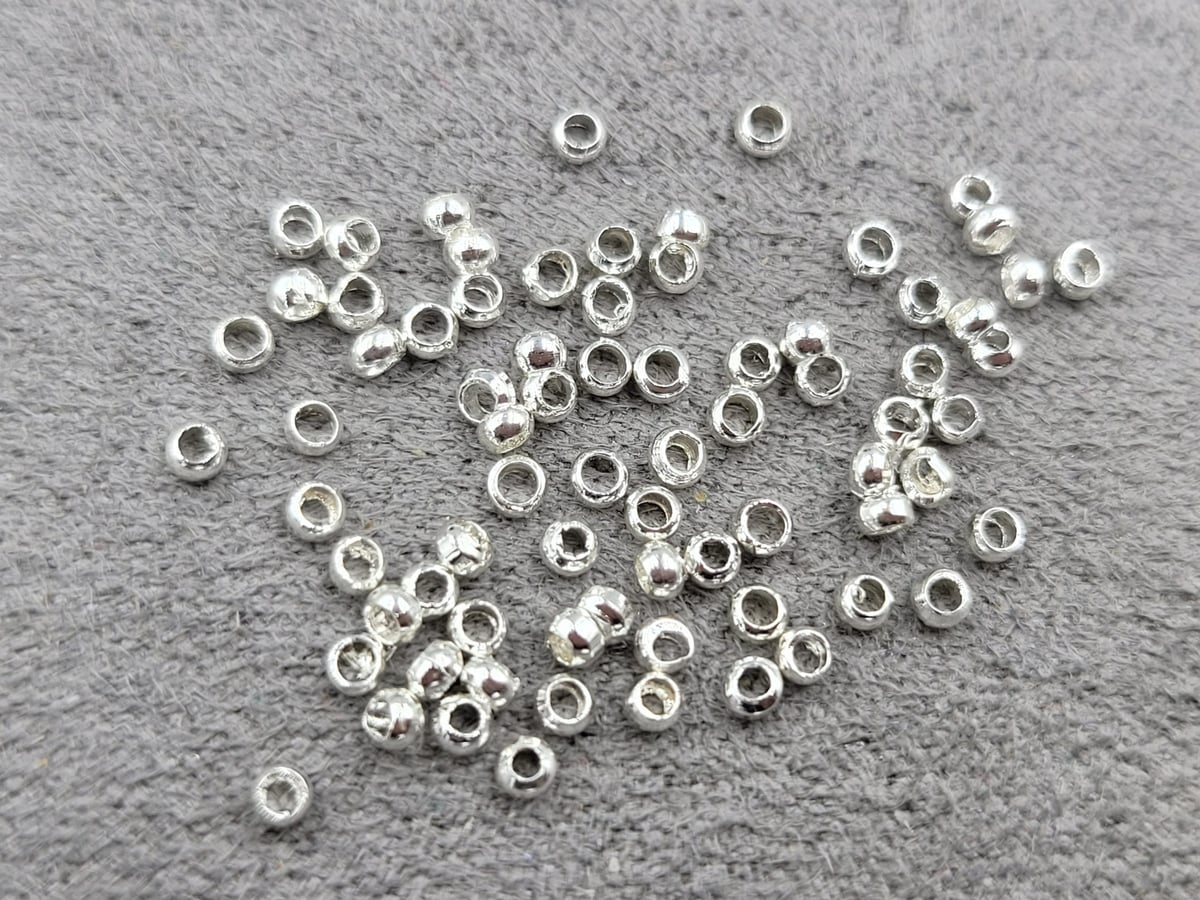 Стопери 2 мм 100 шт колір срібло (гіпоалергений сплав)