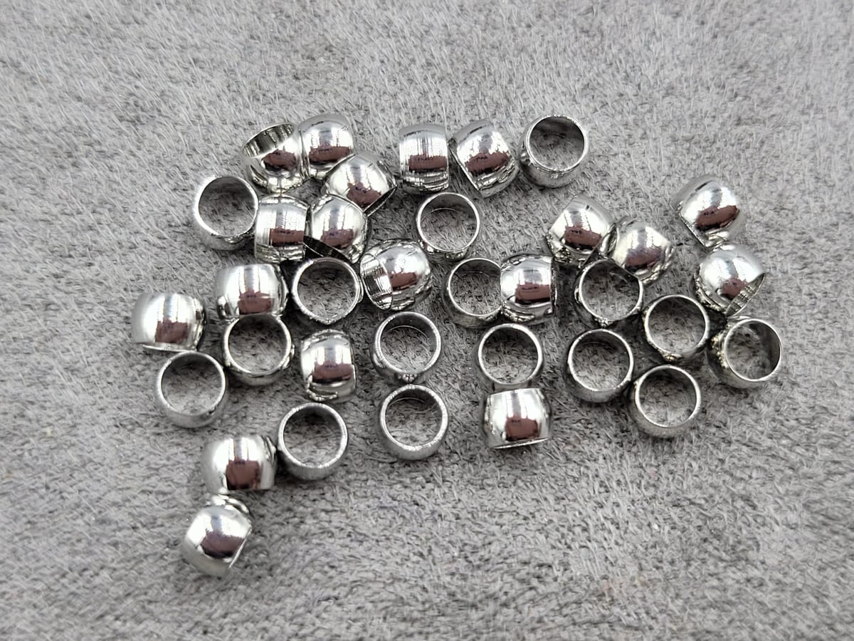 Стопери 4*2,5 мм 50 шт колір сталь (гіпоалергений сплав)