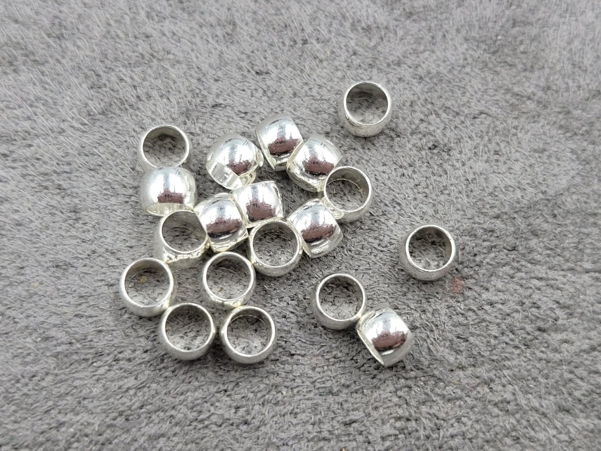 Стопери 4*2,5 мм 50 шт колір срібло (гіпоалергений сплав)