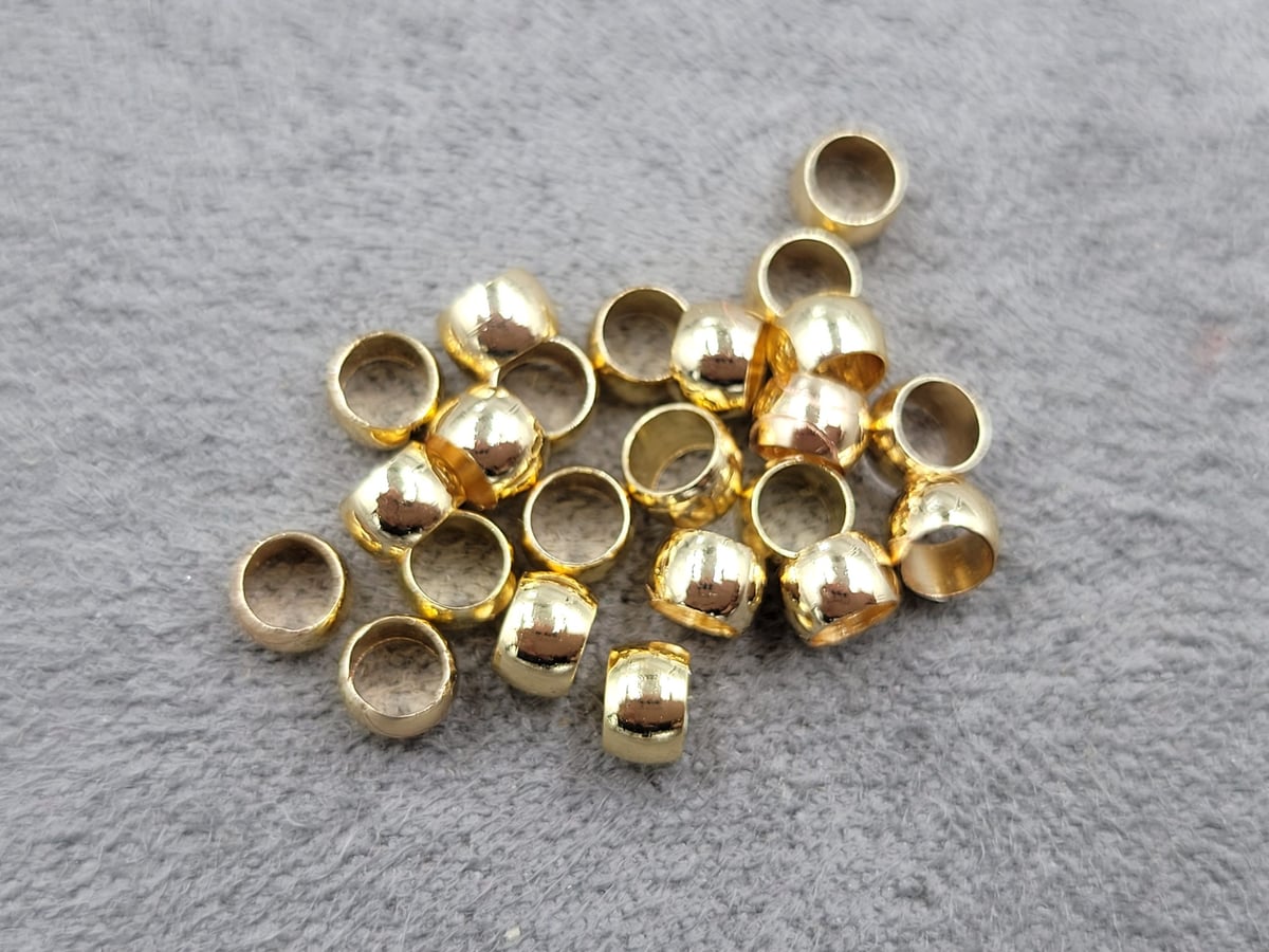 Стопери 4*2,5 мм 50 шт колір золото (гіпоалергений сплав)