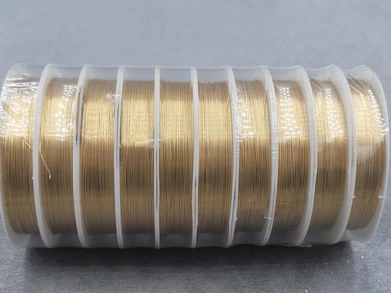 Дріт 0,4 мм 10 м. колір золото 10 шт.  (не міняє колір)