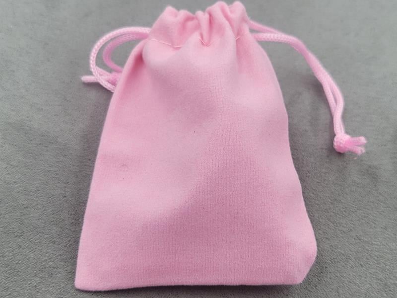 Мішечки бархатні 7*9 см 10 шт рожеві