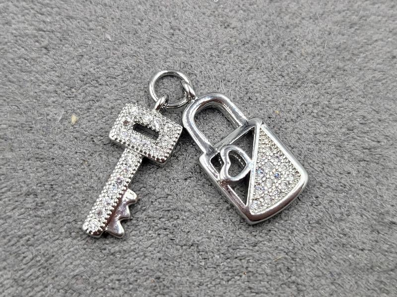 Підвіска пара 14*23 мм+12*22 мм колір сталь (гіпоалергений сплав)