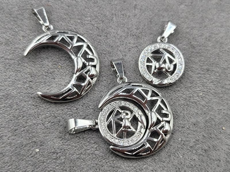 Підвіска пара 18*22 мм+ 12 мм колір сталь (гіпоалергений сплав)