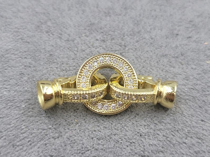 Замок 11*25 мм колір лимонне золото (гіпоалергенний сплав)