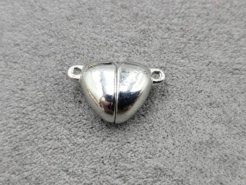 Замок магнітний серце 11*16 мм колір сталь