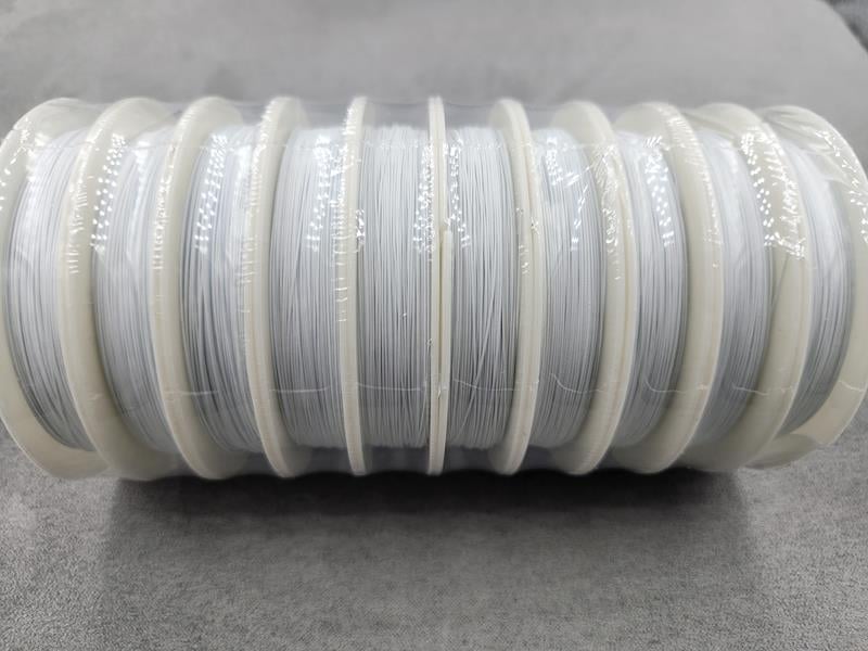 Ювелірний трос 0,38 мм 10 штук  (біля 25 м) білий