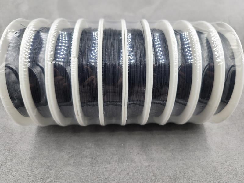 Ювелірний трос 0,3 мм 10 штук  (біля 25 м) чорний