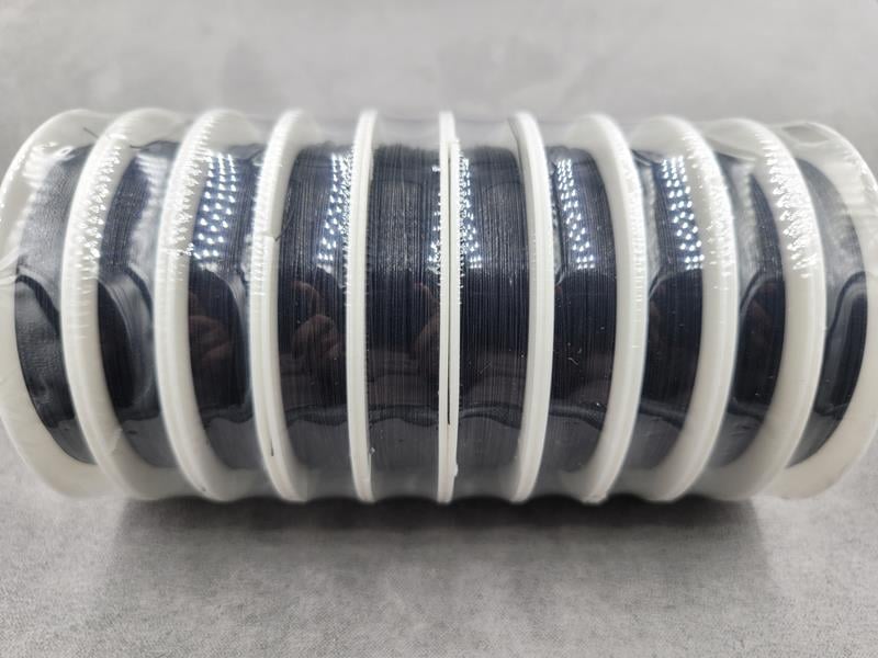 Ювелірний трос 0,38 мм 10 штук  (біля 25 м) чорний