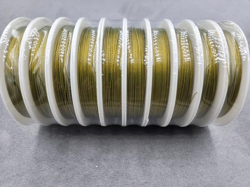 Ювелірний трос 0,38 мм 10 штук (біля 25 м)  бронза