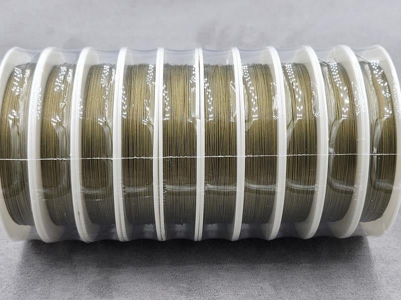 Ювелірний трос 0,3 мм 10 штук  (біля 25 м) бронза