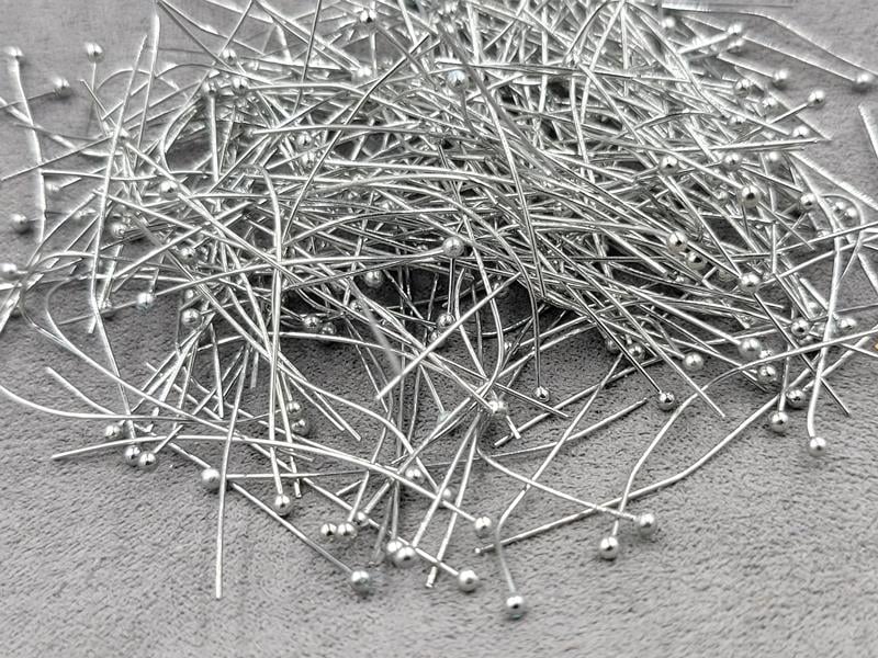 Піни 4 см біля 500 шт колір сталь