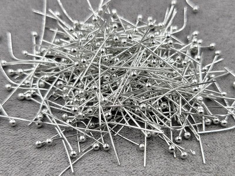 Піни 2 см біля 500 шт колір сталь