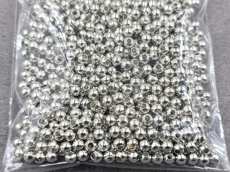 Бусини куля 3 мм (30 грам) колір сталь металічні