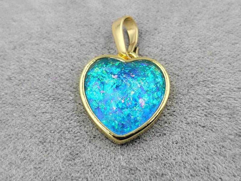 Підвіска серце 15*16 мм колір лимонне золото (гіпоалергений сплав)