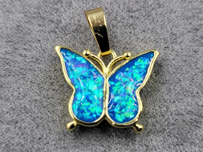 Підвіска метелик 15*18 мм колір лимонне золото (гіпоалергений сплав)