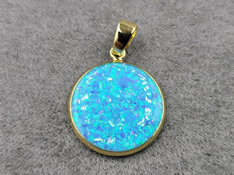 Підвіска 18 мм колір лимонне золото (гіпоалергений сплав)