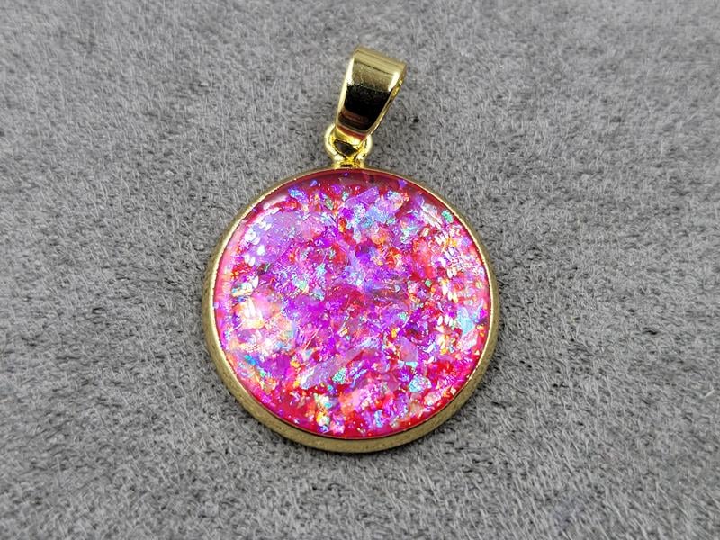 Підвіска 18 мм колір лимонне золото (гіпоалергений сплав)